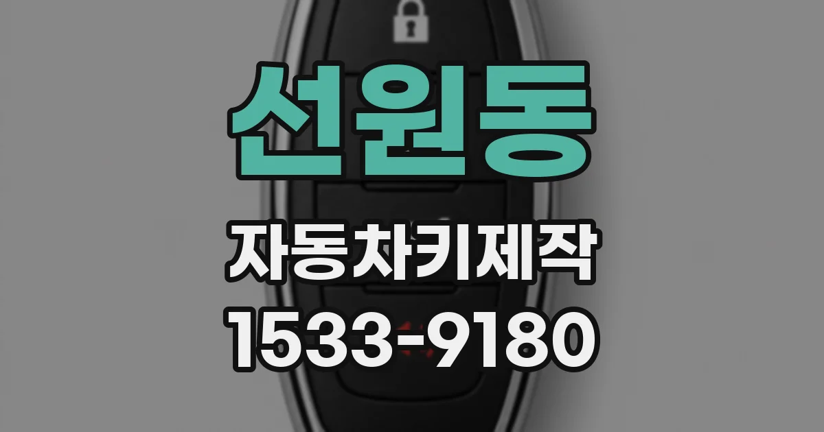 선원동 자동차키제작