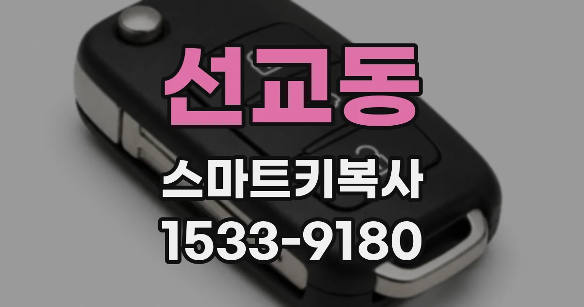 선교동 스마트키복사