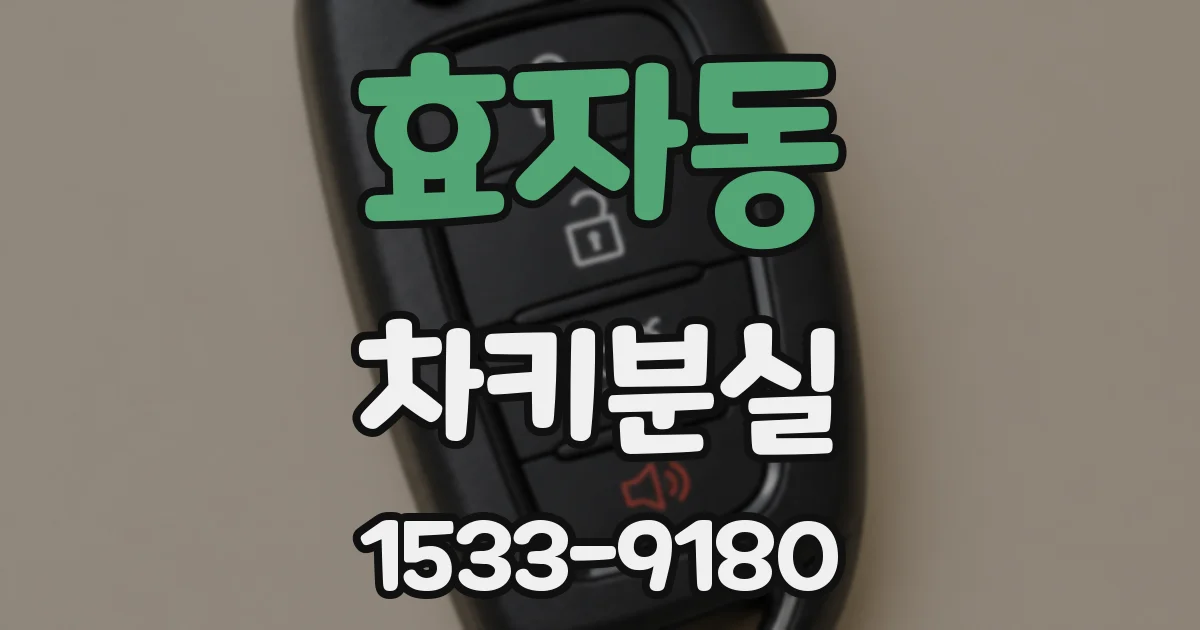 효자동 차키분실
