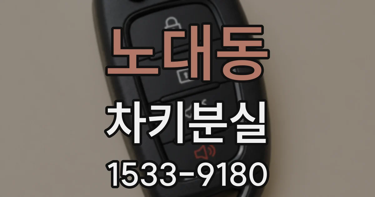 노대동 차키분실