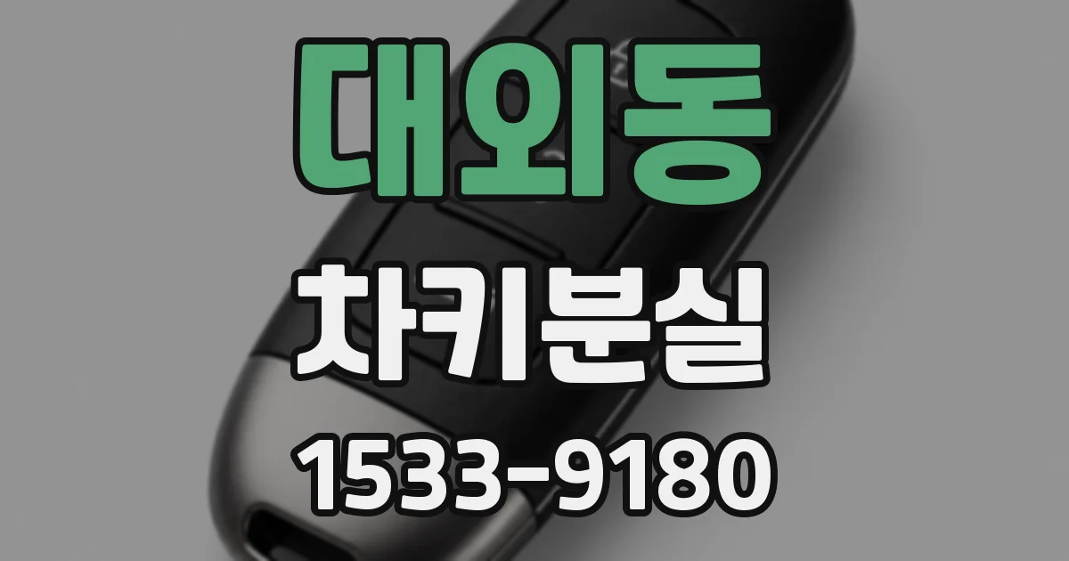 대외동 차키분실