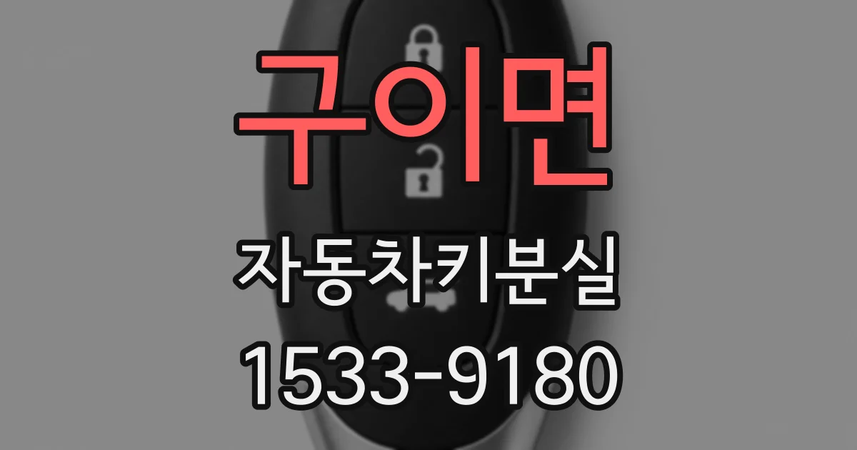 구이면 자동차키분실