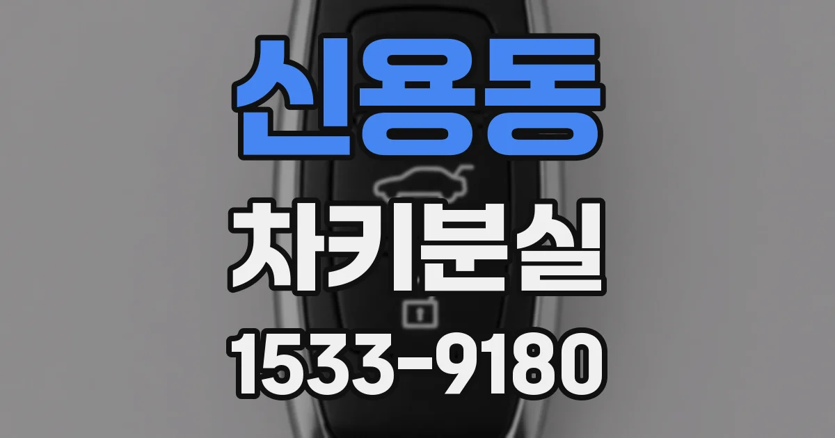 신용동 차키분실