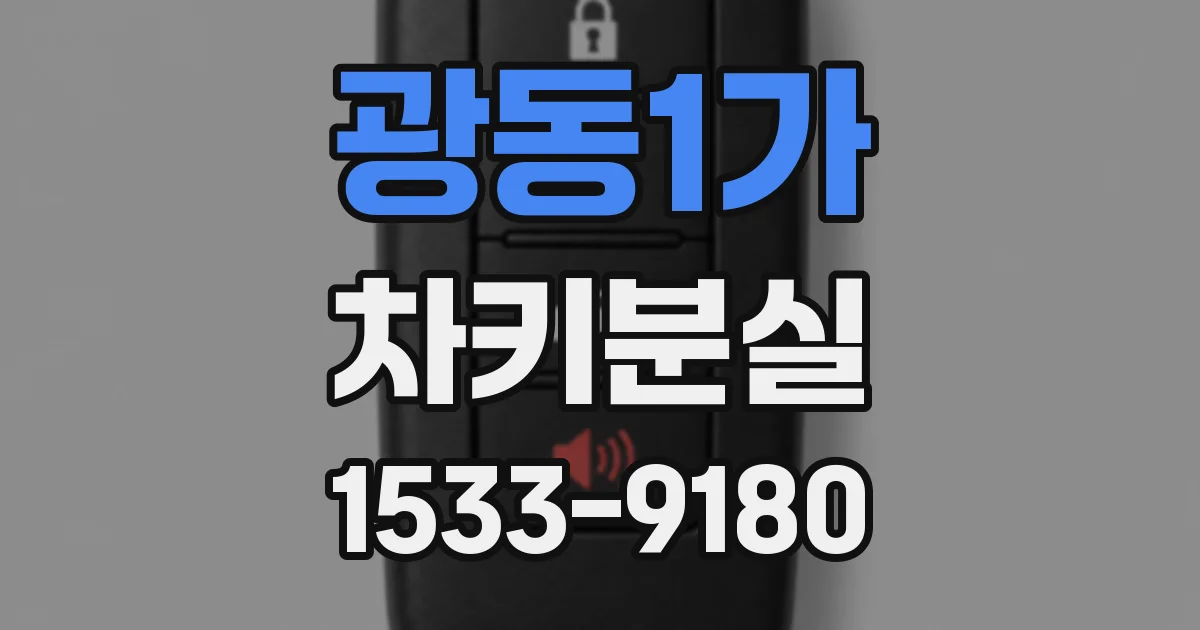 광동1가 차키분실