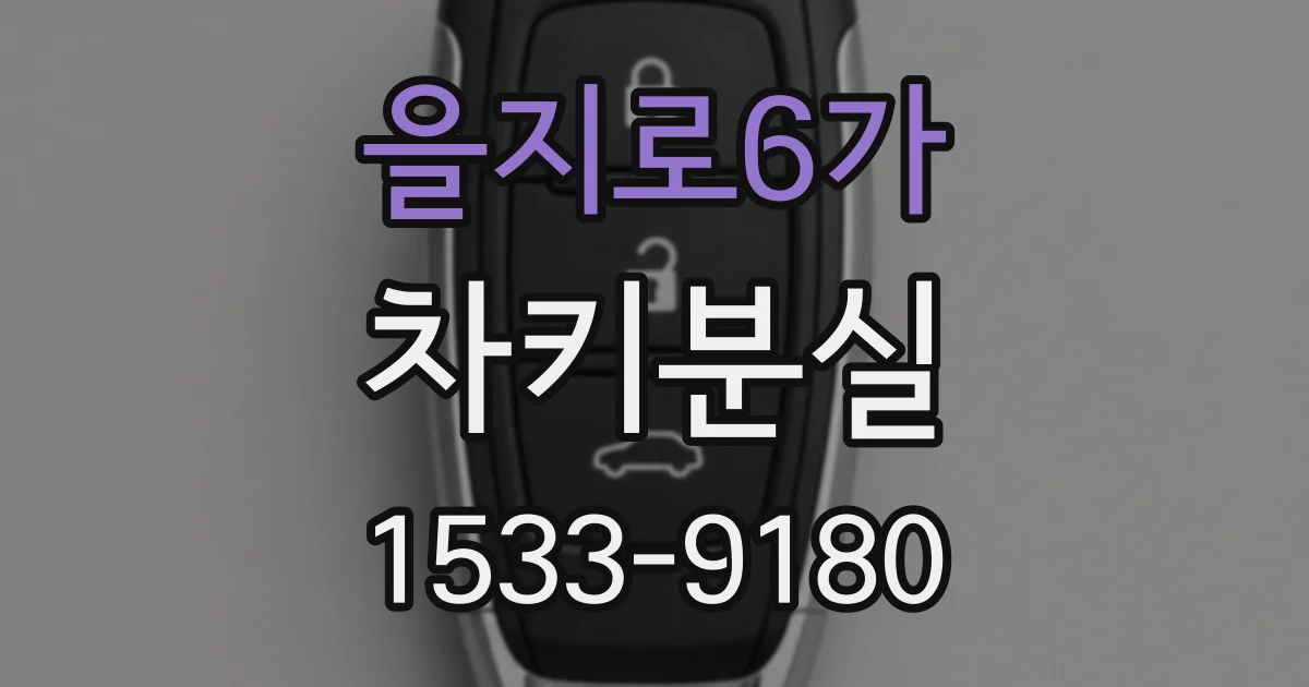 을지로6가 차키분실
