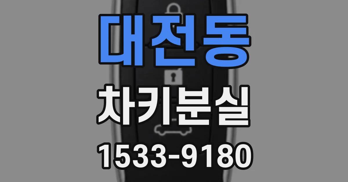 대전동 차키분실