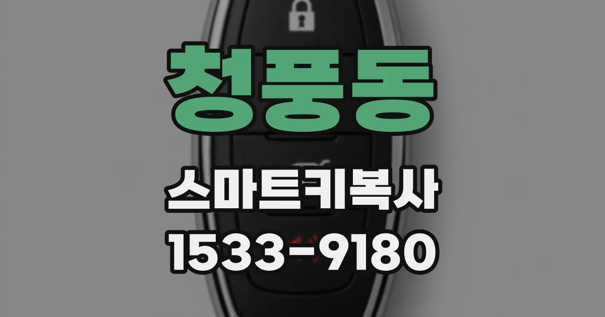 청풍동 스마트키복사