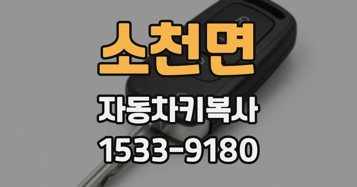 소천면 자동차키복사