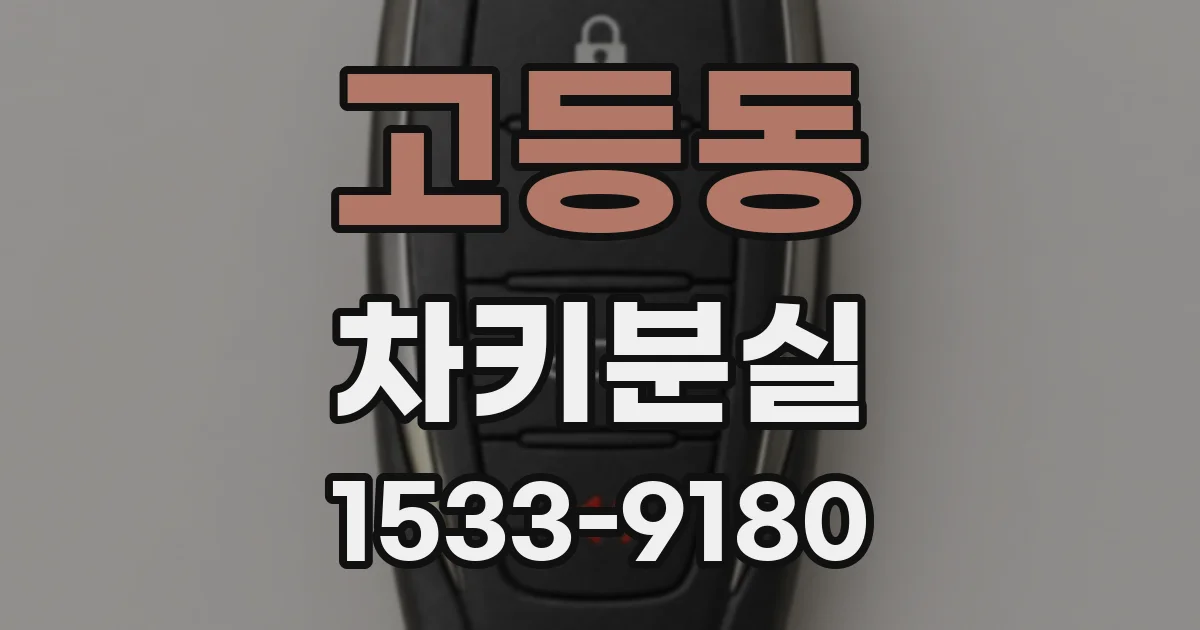 고등동 차키분실
