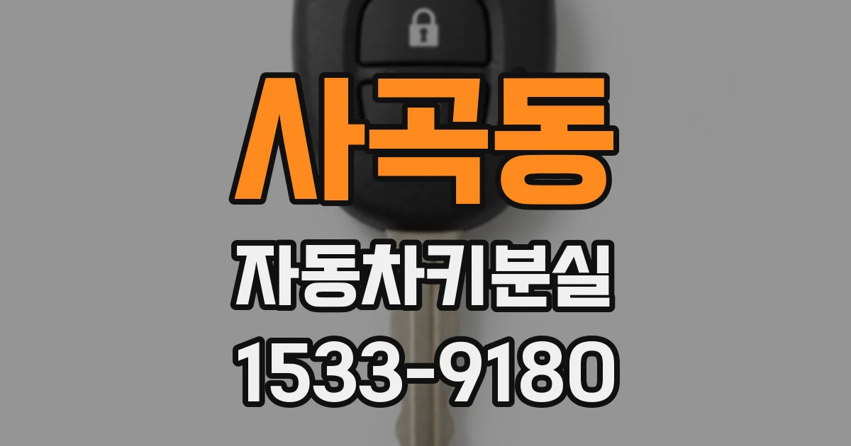 사곡동 자동차키분실
