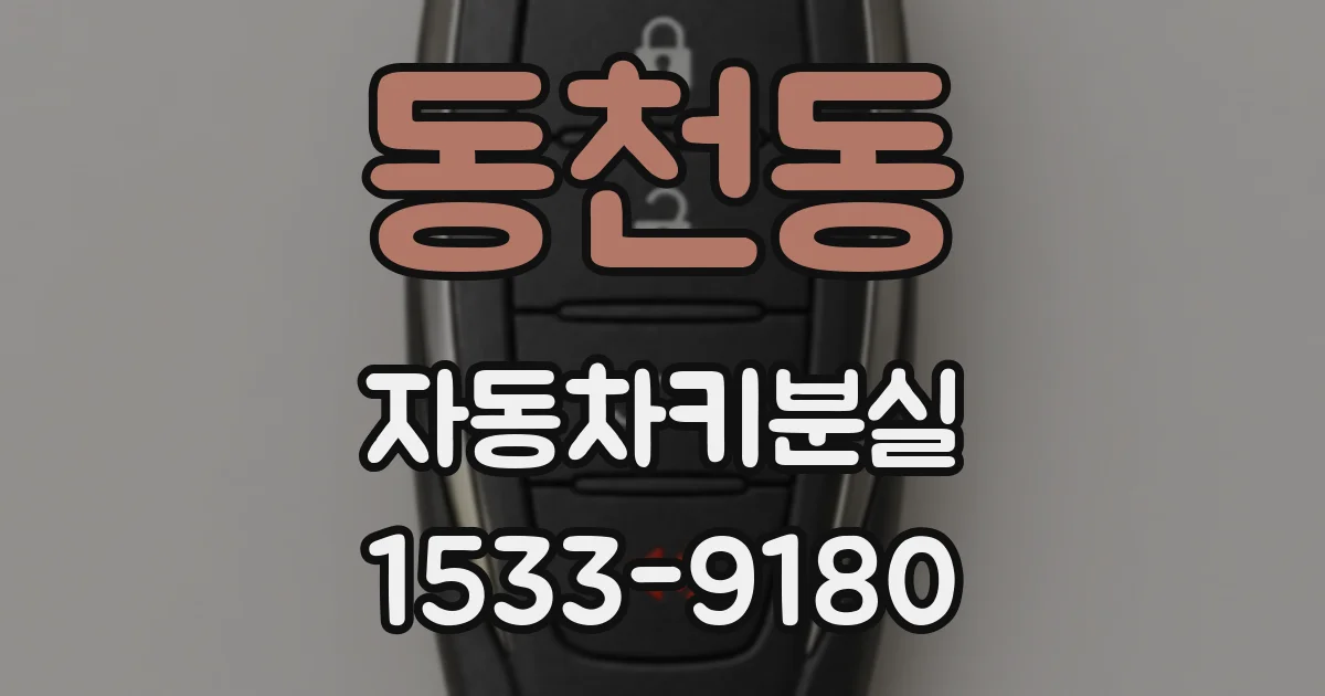 동천동 자동차키분실