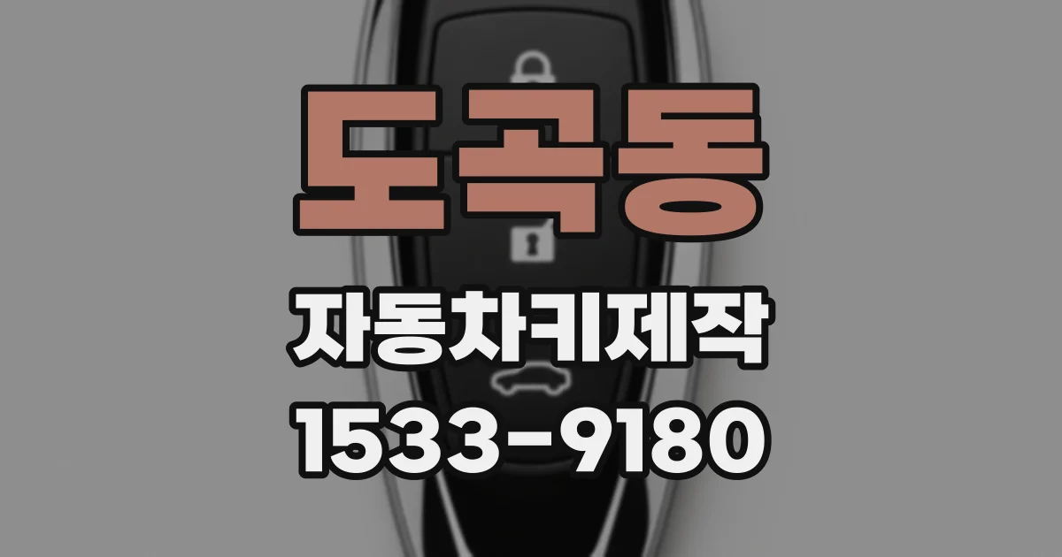 도곡동 자동차키제작