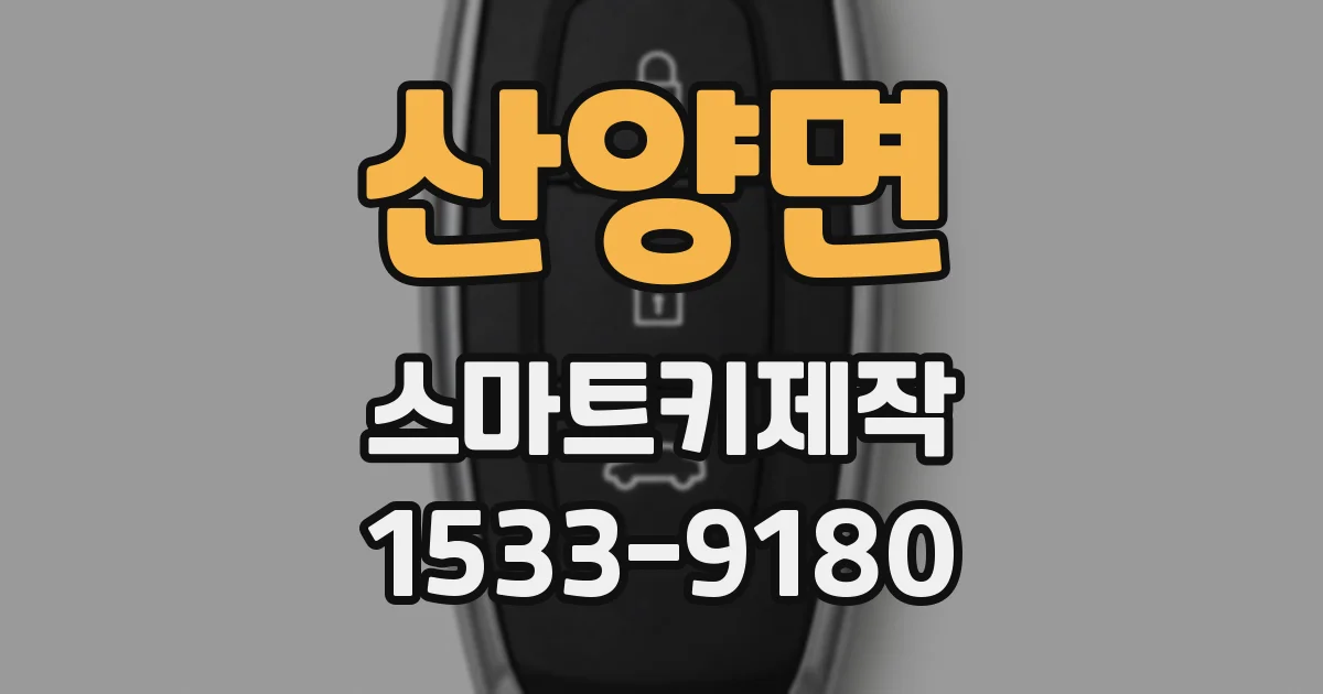 산양면 스마트키제작