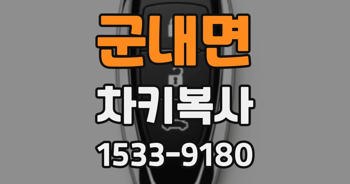 군내면 차키복사