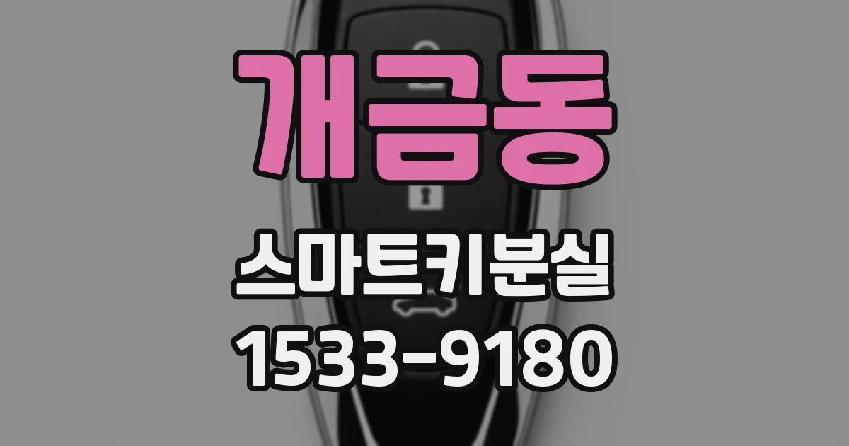 개금동 스마트키분실