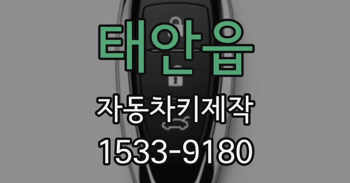 태안읍 자동차키제작