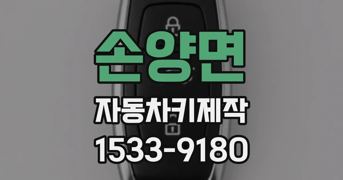 손양면 자동차키제작
