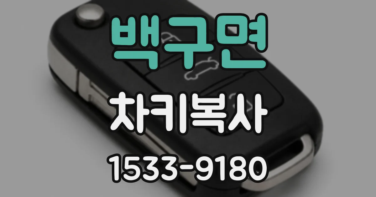 백구면 차키복사