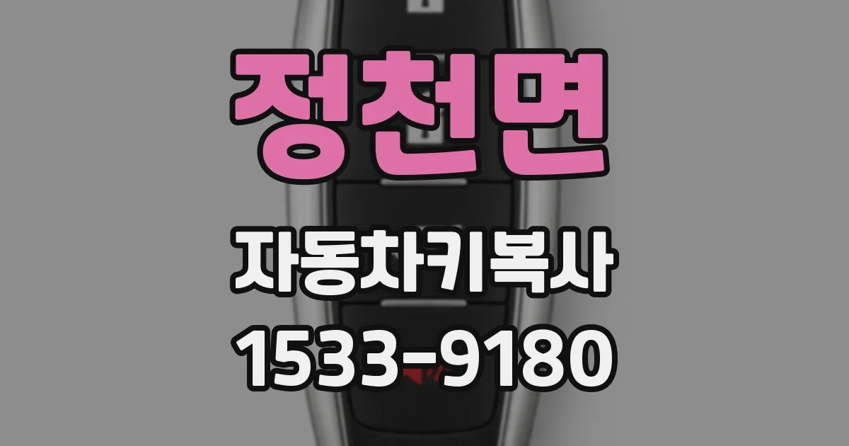 정천면 자동차키복사
