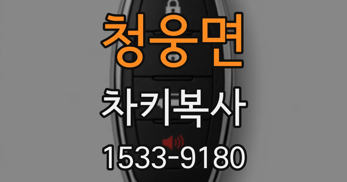청웅면 차키복사