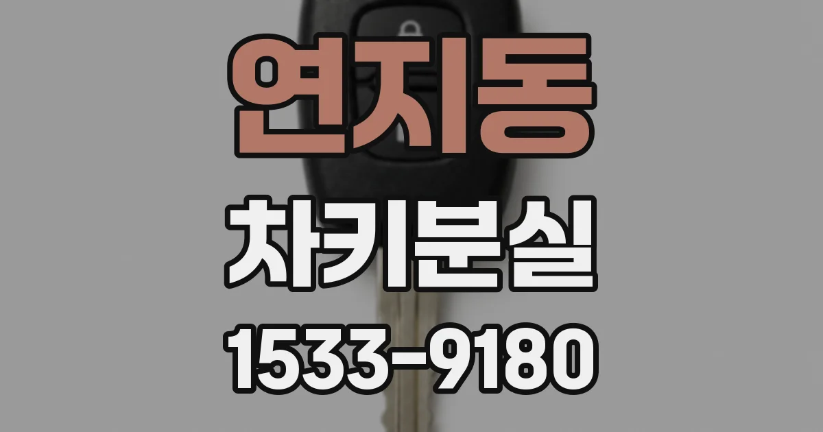 연지동 차키분실
