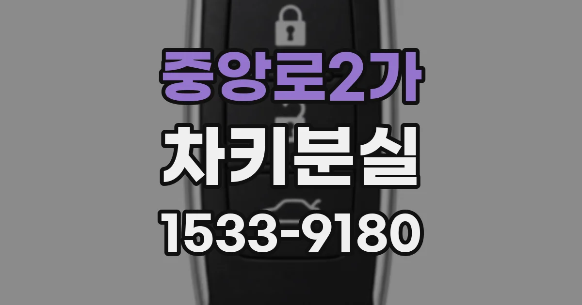 중앙로2가 차키분실