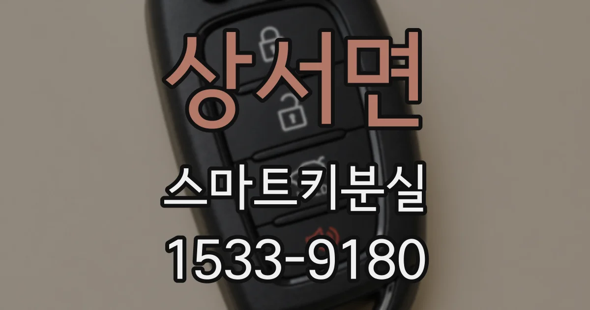 상서면 스마트키분실