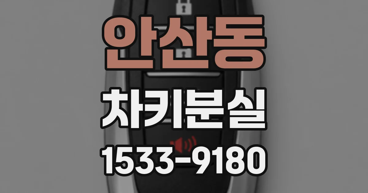 안산동 차키분실