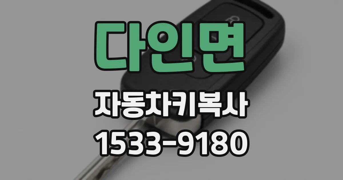 다인면 자동차키복사