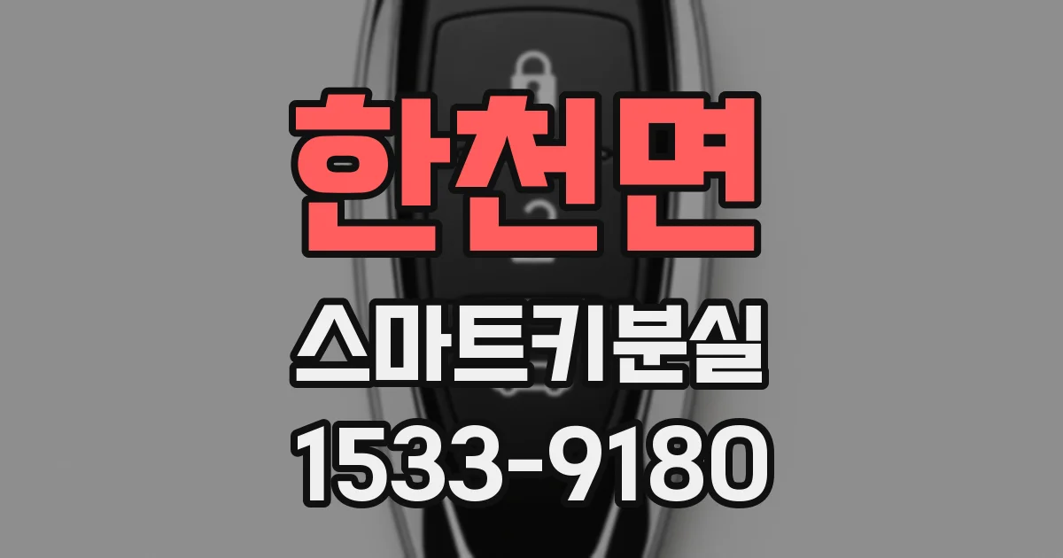 한천면 스마트키분실