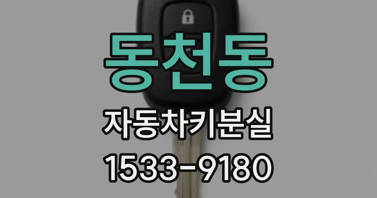 동천동 자동차키분실