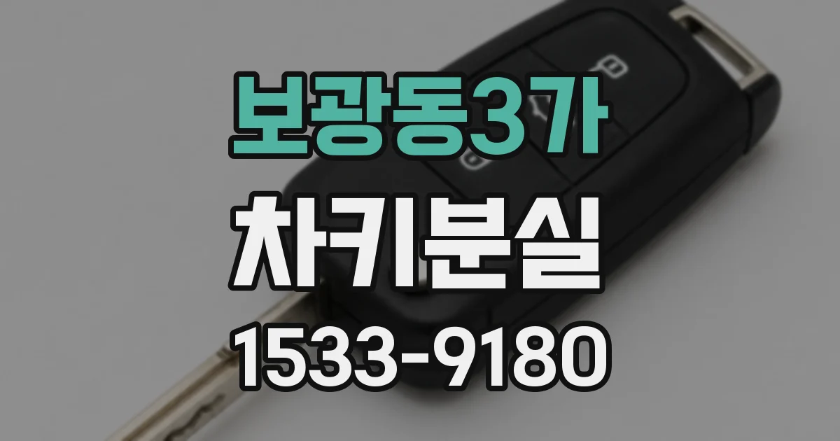 보광동3가 차키분실