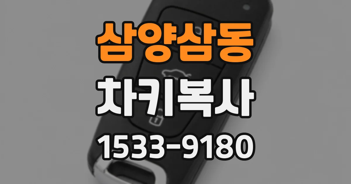 삼양삼동 차키복사
