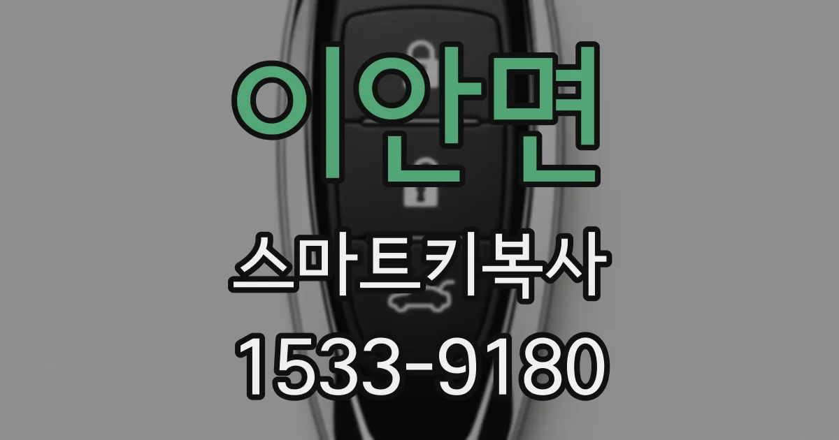 이안면 스마트키복사