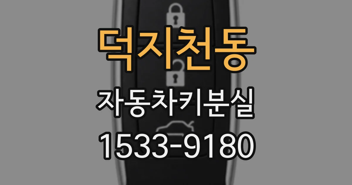 덕지천동 자동차키분실