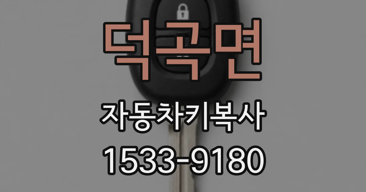 덕곡면 자동차키복사