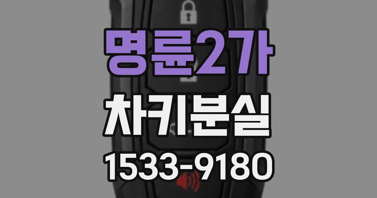 명륜2가 차키분실