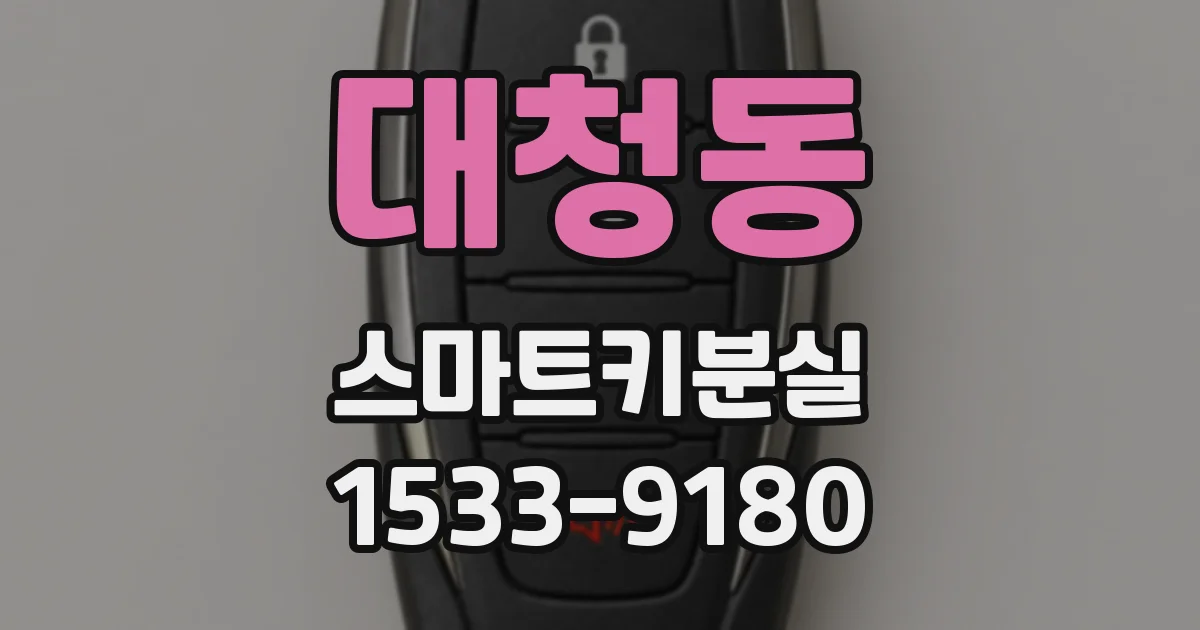 대청동 스마트키분실