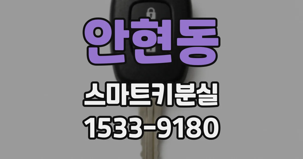 안현동 스마트키분실