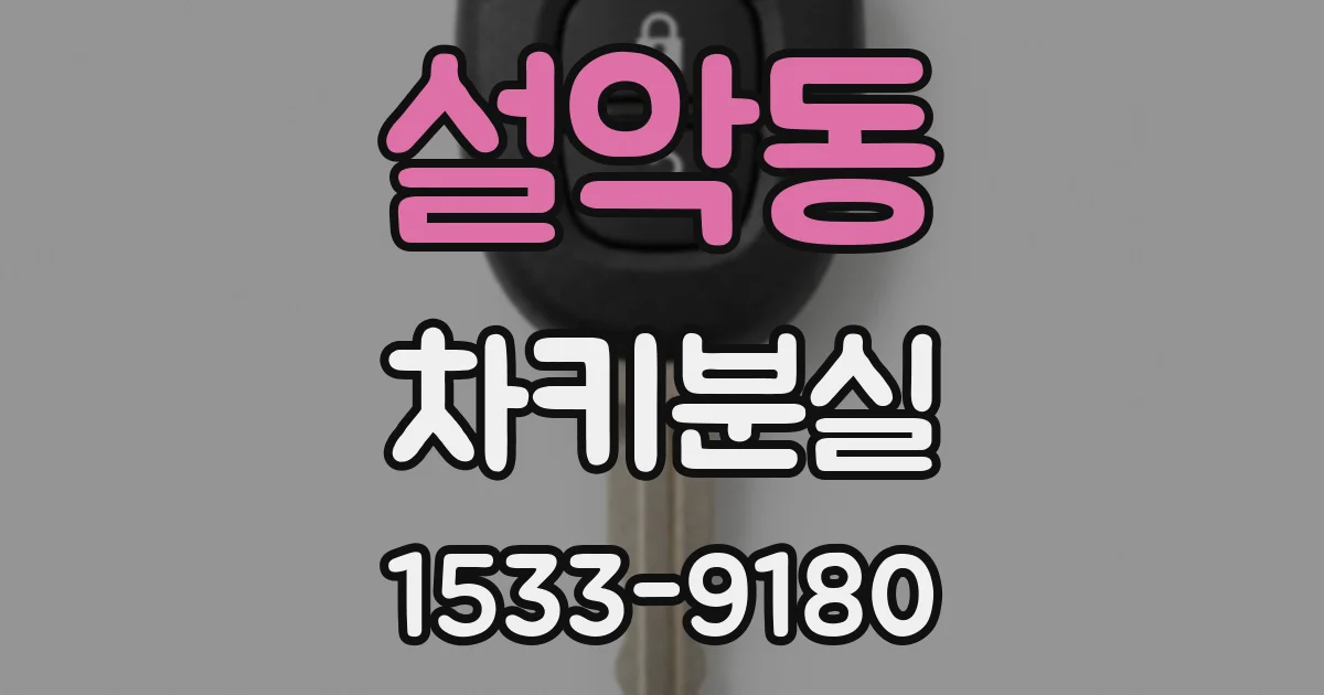 설악동 차키분실