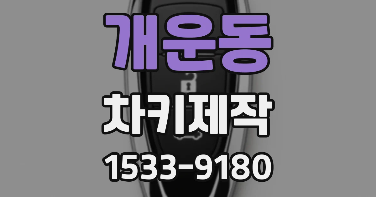 개운동 차키제작