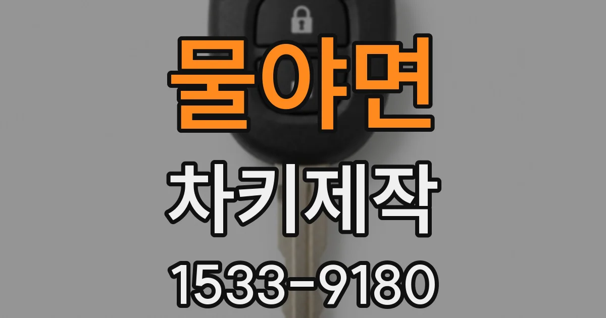 물야면 차키제작