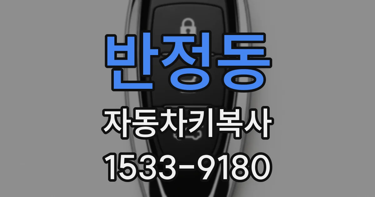 반정동 자동차키복사