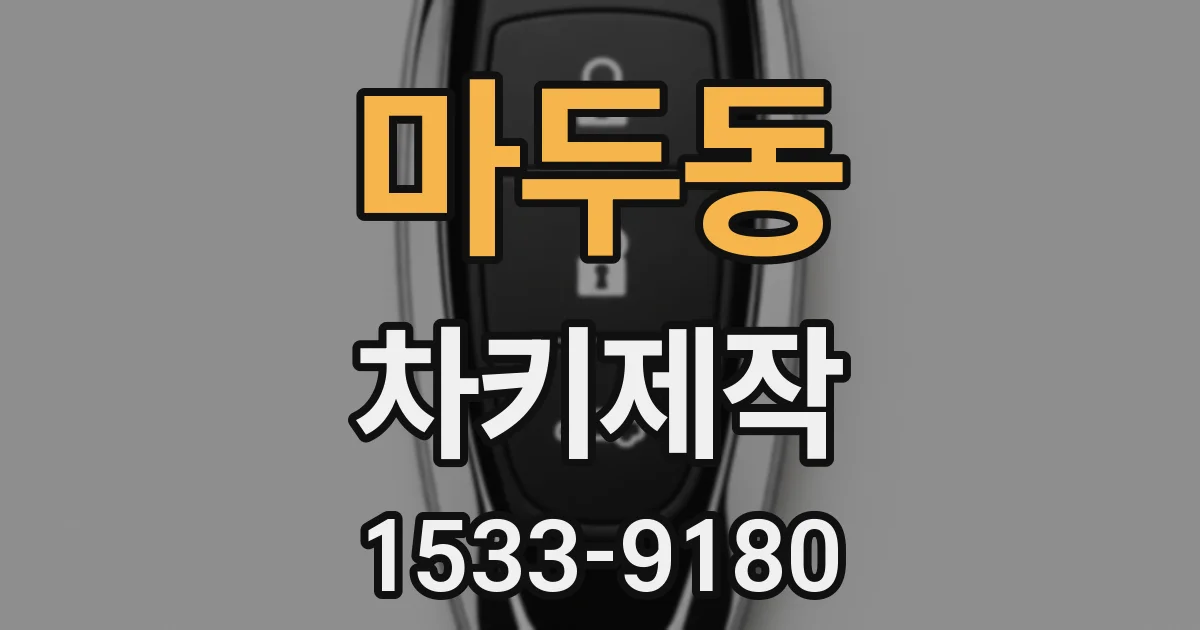 마두동 차키제작