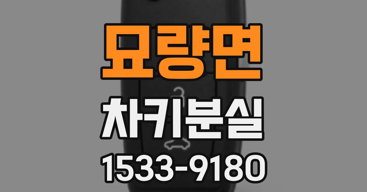 묘량면 차키분실