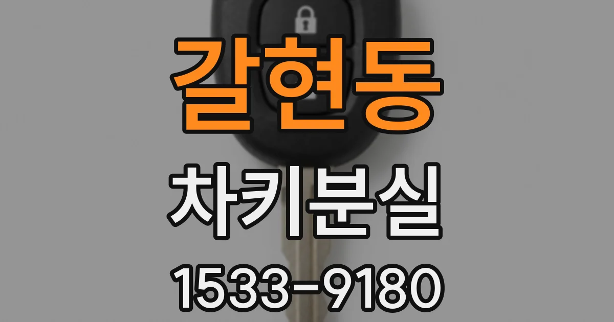 갈현동 차키분실