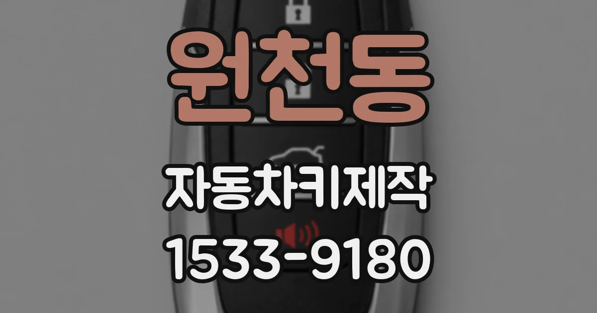 원천동 자동차키제작