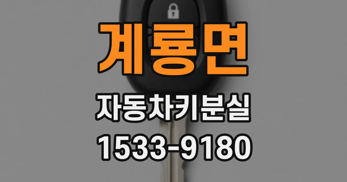 계룡면 자동차키분실