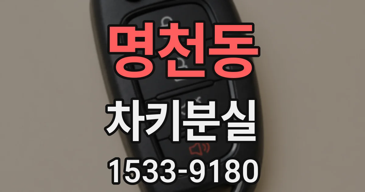 명천동 차키분실
