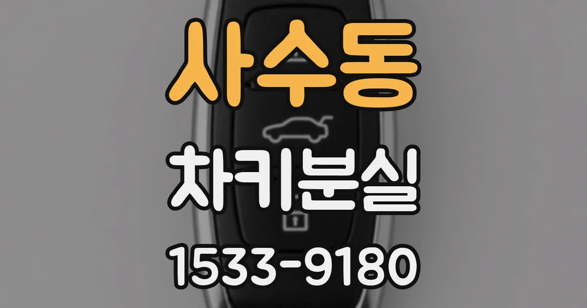 사수동 차키분실